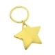 Llavero estrella de metal en color dorado y plata