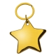 Llavero estrella de metal en color dorado y plata