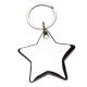 Llavero estrella de metal en color dorado y plata