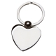 Llavero de corazón de metal en color dorado y plata