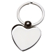 Llavero de corazón de metal en color dorado y plata