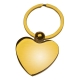 Llavero de corazón de metal en color dorado y plata