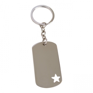 Llavero con placa en forma de estrella