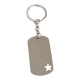 Llavero con placa en forma de estrella