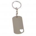 Llavero con placa en forma de corazón