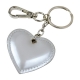 Llavero en forma de corazón loft color plata