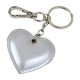 Llavero en forma de corazón loft color plata