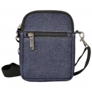 Bolsa hip Bag de mezclilla color azul con asa