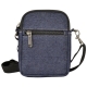 Bolsa hip Bag de mezclilla color azul con asa