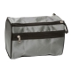 Practica bolsa cosmetiquera color gris y con varios compartimentos