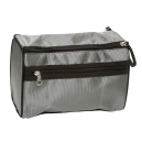 Practica bolsa cosmetiquera color gris y con varios compartimentos