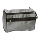 Practica bolsa cosmetiquera color gris y con varios compartimentos