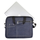 Maletín porta laptop de mezclilla color azul