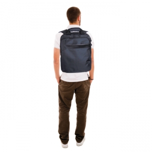 Mochila porta laptop Lewis de polyester color gris