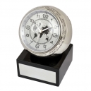 Reloj Cibeles en base de madera