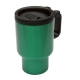 Termo de acero inoxidable con asa y tapa en varios colores