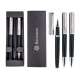 Set de bolígrafo y roller Nimbus de acero inoxidable