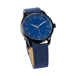 Reloj de pulso unisex con caja metálica y correa de nylon
