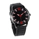 Reloj de pulso unisex con caja metálica y correa de silicón