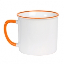 Taza de cerámica blanca con detalles de color 400 ml