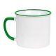 Taza de cerámica blanca con detalles de color 400 ml