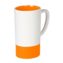 Taza de cerámica con interior de color y grip de silicón