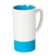 Taza de cerámica con interior de color y grip de silicón