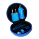 Kit de viaje con cargador doble de auto cargador de pared y audífonos