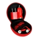 Kit de viaje con cargador doble de auto cargador de pared y audífonos