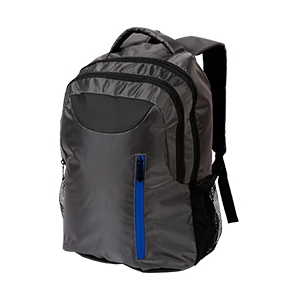 Mochila Euro de poliéster en color negro con compartimiento para laptop
