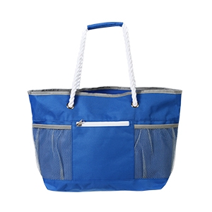 Bolsa Shopper de poliéster con asas y bolsa de red