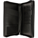 Porta pasaporte o cartera de viaje Wagner de piel