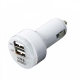 Cargador USB con dos conexiones para automóvil color blanco