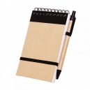 Libreta de papel reciclado y bolígrafo integrado