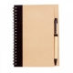 Cuaderno de papel reciclado con 70 hojas y bolígrafo integrado