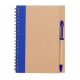 Cuaderno de papel reciclado con 70 hojas y bolígrafo integrado