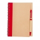 Cuaderno de papel reciclado con 70 hojas y bolígrafo integrado