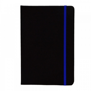 Libreta de pasta dura y banda elástica de varios colores con separador