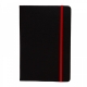 Libreta de pasta dura y banda elástica de varios colores con separador