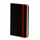 Libreta de pasta dura y banda elástica de varios colores con separador