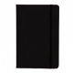 Libreta de pasta dura Kiel color negro y banda elástica con separador