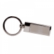 Llavero de metal rectangular cromado mate