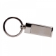 Llavero de metal rectangular cromado mate