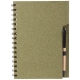 Libreta ecológica con bolígrafo y espiral metálico ANTLIA