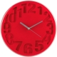 Reloj de pared plástico con números bajo relieve ZEIT