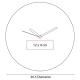 Reloj de pared plástico con números bajo relieve ZEIT