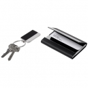 Set de tarjetero y llavero VINISTRA elegante con caja de regalo