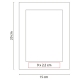 Portarretrato rectangular de MDF topo vintage NEMIRA