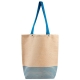Bolsa de yute y algodón MEZZOLA de bonito look y asas
