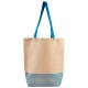 Bolsa de yute y algodón MEZZOLA de bonito look y asas